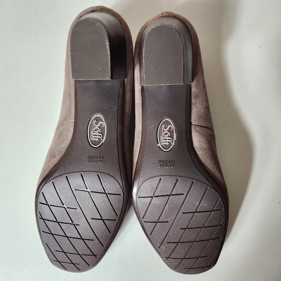 Sofft Womens Lana Bronze Metallic Leather Stacked Heel Comfort Pump-Size 9.5 - Picture 11 of 12